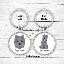 Load image into Gallery viewer, Cairn Terrier Bezel Keychain - personalized