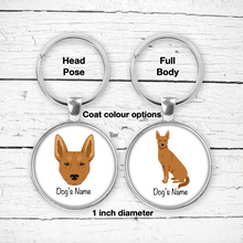 Load image into Gallery viewer, Carolina Dog Bezel Keychain - personalized