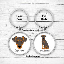 Load image into Gallery viewer, German Pinscher Bezel Keychain - personalized