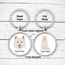 Load image into Gallery viewer, German Giant Spitz Bezel Keychain - personalized