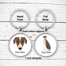 Load image into Gallery viewer, Greyhound Bezel Keychain - personalized