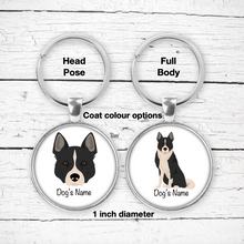 Load image into Gallery viewer, Karelian Bear Dog Bezel Keychain - personalized