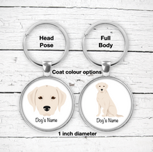 Load image into Gallery viewer, Labrador Retriever Bezel Keychain - personalized