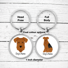 Load image into Gallery viewer, Lakeland Terrier Bezel Keychain - personalized