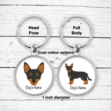 Load image into Gallery viewer, Lancashire Heeler Bezel Keychain - personalized