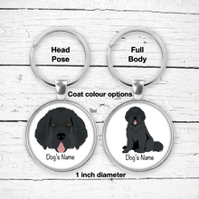Load image into Gallery viewer, Newfoundland Bezel Keychain - personalized