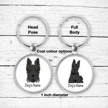 Load image into Gallery viewer, Scottish Terrier Bezel Keychain - personalized