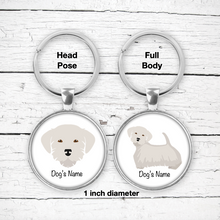 Load image into Gallery viewer, Sealyham Terrier Bezel Keychain - personalized