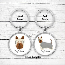 Load image into Gallery viewer, Silky Terrier Bezel Keychain - personalized