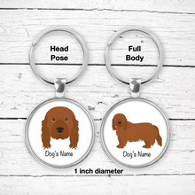 Load image into Gallery viewer, Sussex Spaniel Bezel Keychain - personalized