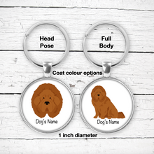 Load image into Gallery viewer, Tibetan Mastiff Bezel Keychain - personalized