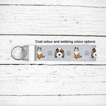 Load image into Gallery viewer, Aussiedoodle (Australian Shepherd/Poodle mix) key wristlet