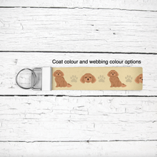 Load image into Gallery viewer, Bichpoo (Bichon Frise/Poodle mix) key wristlet