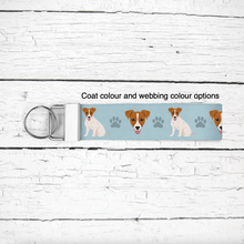 Load image into Gallery viewer, Jack Russell Terrier (smoothcoat) key wristlet