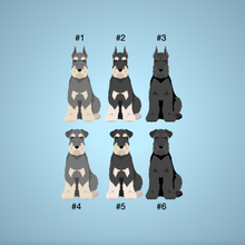Load image into Gallery viewer, Standard Schnauzer Bezel Keychain - personalized