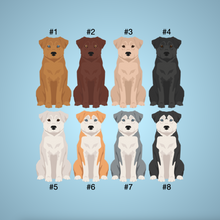 Load image into Gallery viewer, Labsky (Labrador/Husky mix) ornament personalized