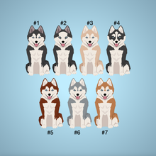 Load image into Gallery viewer, Pomsky (Pomeranian/Husky mix) Bezel Keychain - personalized