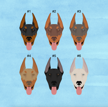 Load image into Gallery viewer, Doberman Pinscher (cropped ears) ID Pet Tag