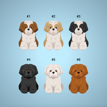 Load image into Gallery viewer, Shih Poo (Shih Tzu/Poodle mix) ornament personalized