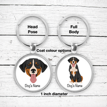Load image into Gallery viewer, Appenzeller Sennenhund Bezel Keychain - personalized