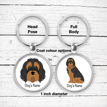 Load image into Gallery viewer, Otterhound Bezel Keychain - personalized