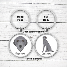Load image into Gallery viewer, Scottish Deerhound Bezel Keychain - personalized