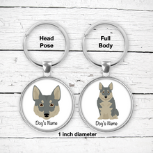 Load image into Gallery viewer, Swedish Vallhund Bezel Keychain - personalized