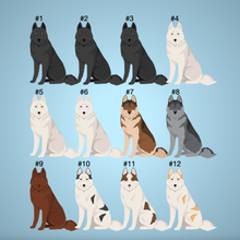Load image into Gallery viewer, Siberian Husky (other colours) Bezel Keychain - personalized