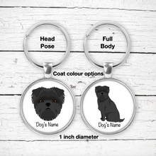 Load image into Gallery viewer, Affenpinscher Bezel Keychain - personalized