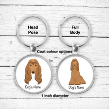 Load image into Gallery viewer, Afghan Hound Bezel Keychain - personalized