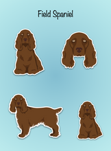 Load image into Gallery viewer, Field Spaniel Vinyl Sticker Set