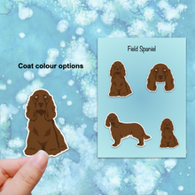 Load image into Gallery viewer, Field Spaniel Vinyl Sticker Set