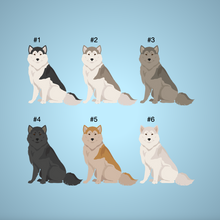 Load image into Gallery viewer, Greenland Dog Vinyl Sticker Set