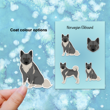 Load image into Gallery viewer, Norwegian Elkhound Vinyl Sticker Set