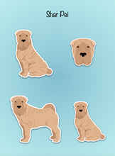Load image into Gallery viewer, Shar Pei Vinyl Sticker Set