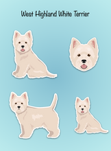 Load image into Gallery viewer, West Highland White Terrier Vinyl Sticker Set