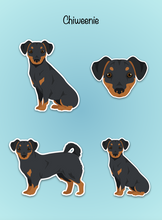 Load image into Gallery viewer, Chiweenie (Chihuahua/Dachshund mix) Vinyl Sticker Set