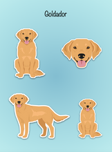 Load image into Gallery viewer, Goldador (Golden Retriever/Labrador Retriever mix) Vinyl Sticker Set