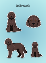 Load image into Gallery viewer, Goldendoodle (Golden Retriever/Poodle mix) Vinyl Sticker Set