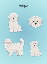 Load image into Gallery viewer, Malti-Poo (Maltese/Poodle mix) Vinyl Sticker Set