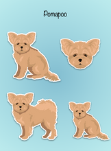 Load image into Gallery viewer, Pomapoo (Pomeranian/Poodle mix) Vinyl Sticker Set