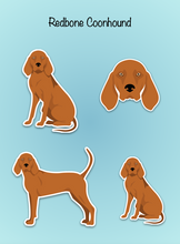 Load image into Gallery viewer, Redbone Coonhound Vinyl Sticker Set