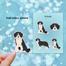 Load image into Gallery viewer, Bordoodle (Border Collie/Poodle mix) Vinyl Sticker Set