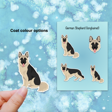 Load image into Gallery viewer, German Shepherd (longhaired) Vinyl Sticker Set