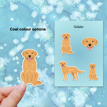 Load image into Gallery viewer, Goldador (Golden Retriever/Labrador Retriever mix) Vinyl Sticker Set