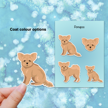 Load image into Gallery viewer, Pomapoo (Pomeranian/Poodle mix) Vinyl Sticker Set