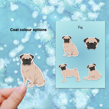 Load image into Gallery viewer, Pug Vinyl Sticker Set