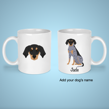 Load image into Gallery viewer, Bluetick Coonhound 11 oz mug personalized