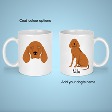 Load image into Gallery viewer, Redbone Coonhound 11 oz mug personalized