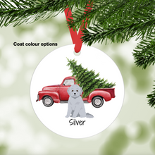 Load image into Gallery viewer, Toy Poodle (puppy clip) ornament personalized